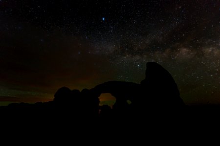 Night sky and Turret Arch
