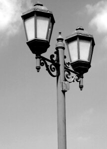 Antique lamp post streetlight photo