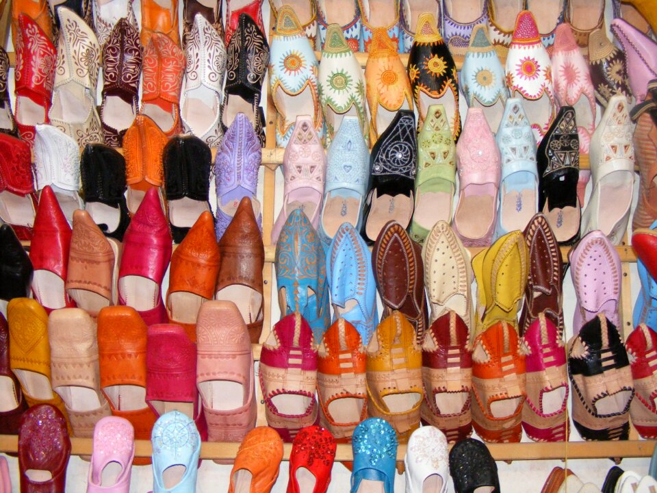Moroccan souk colorful