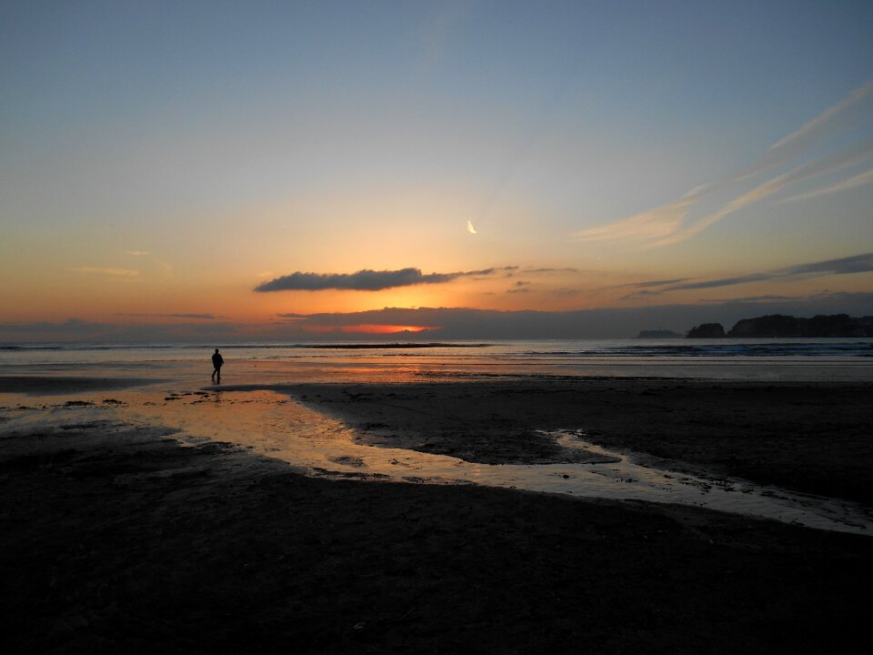 Sunset a quiet a lonely