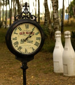 Clock shield park decoration photo