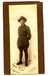 Eddie - a soldier of WWI. 1916 or later.