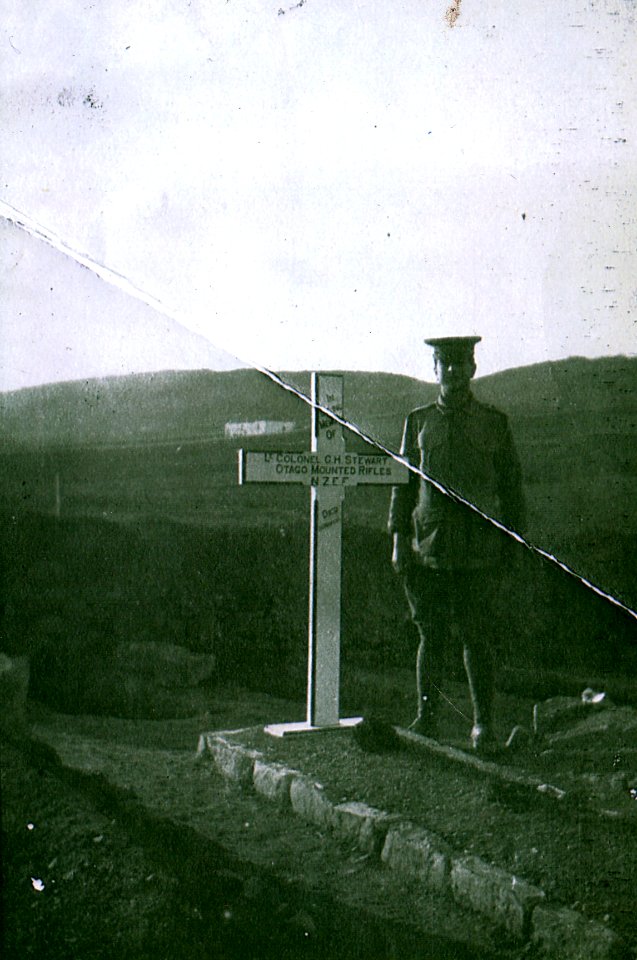 The grave of Colonel George Hepburn Stewart, Otago Mounted Rifles. (Died 20 November 1915, buried at Lemnos.)
