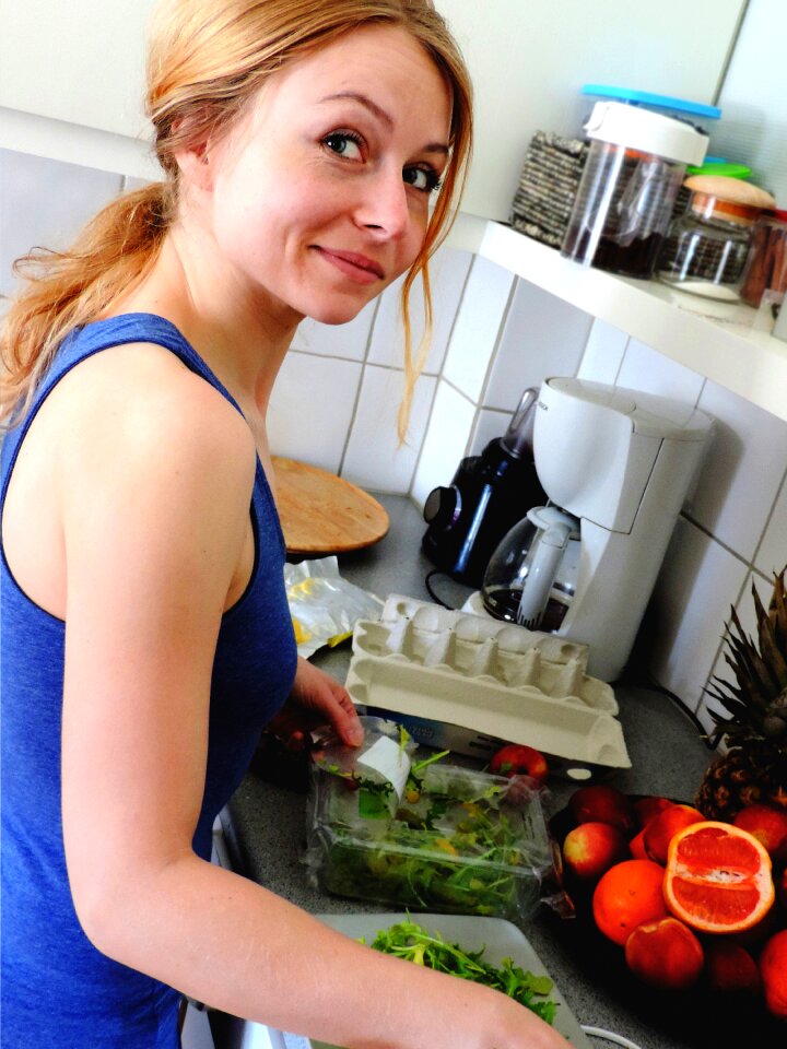 Preparing food woman person
