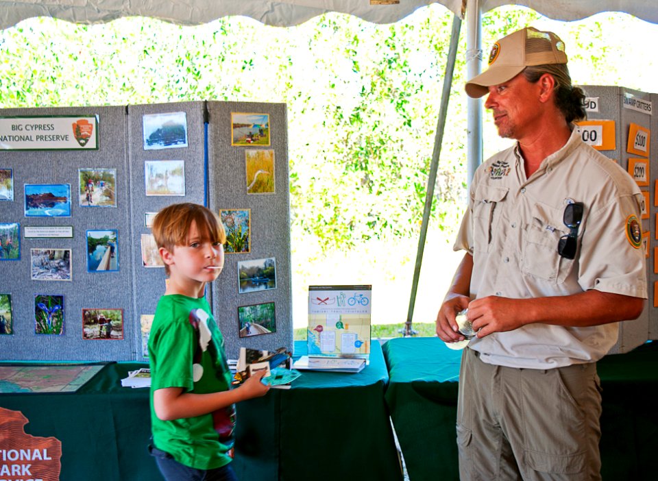 BiiCy volunteer Jim talks to Joey