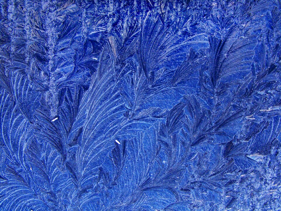 Ice art ice formations blue