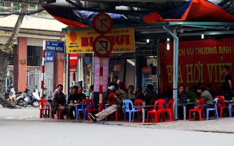 Beer 'club' on the street photo