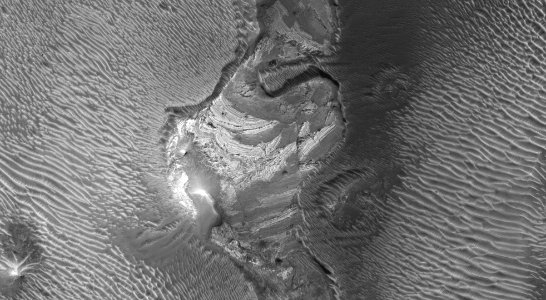 Faulted and Layered Bedrock in Noctis Labyrinthus photo