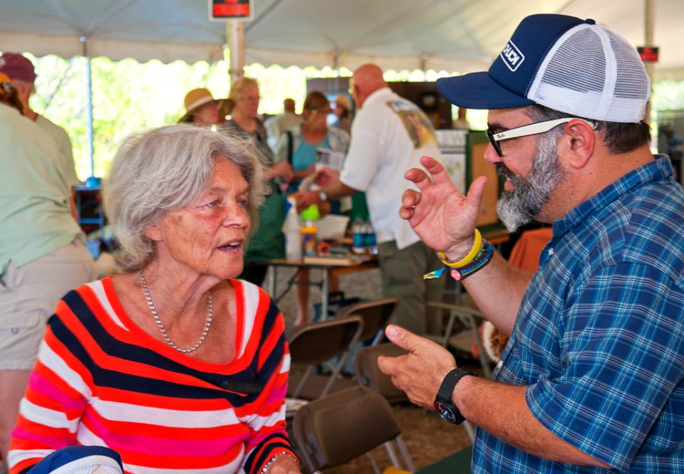 Marya of the Friends of Fakahatchee and Cesar catch up