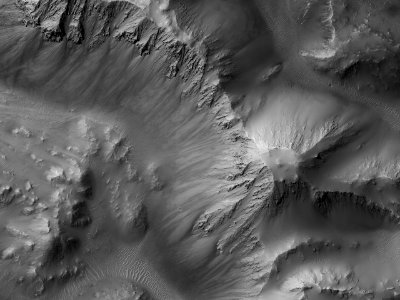 Possible Impact Melt Deposits in a Multiple Impact Structure