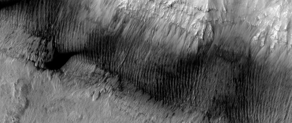 Dark Dunes and Grooves at Bottom of Coprates Chasma