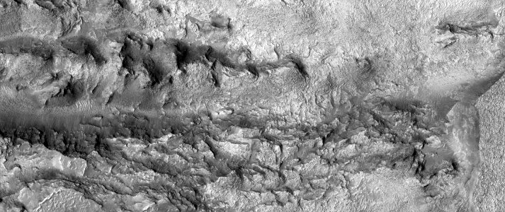 Layered Bedrock Northwest of Hellas Region