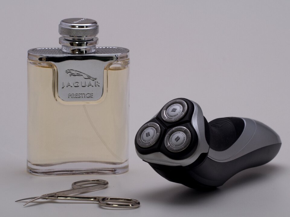 Aftershave razor scissors