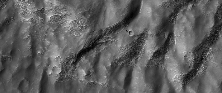 A Gullied Crater Wall photo