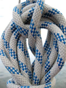 Rope knot blue white