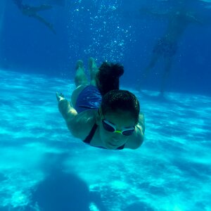 Swimming blue summer photo