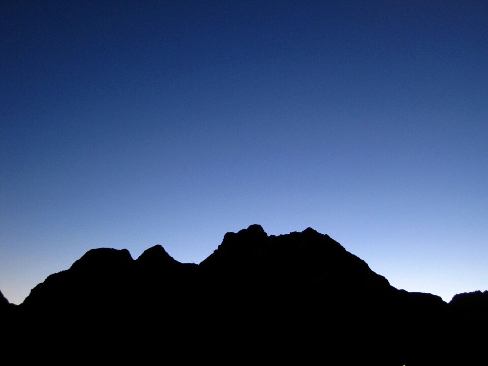 Sunset landscape silhouette