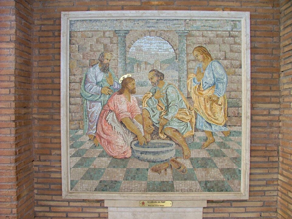 La lavanda dei piedi maundy the washing of the feet