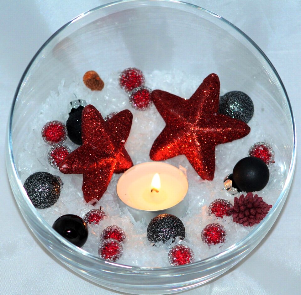 Poinsettia advent decoration