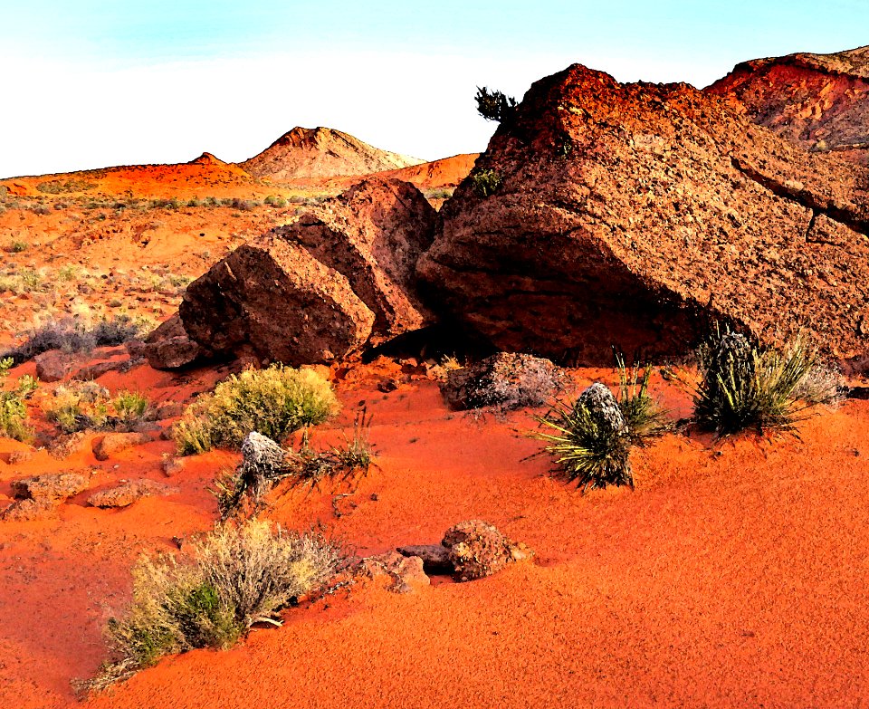 COVID 19 ESCAPE TRIP (4-1-2020) am hike from south campsite, gold buttes national monument, nevada -12 PHOTOSHOP WATERCOLOR