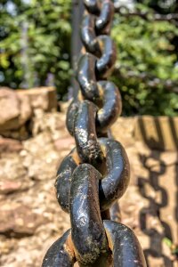 Links of the chain rust metallic photo