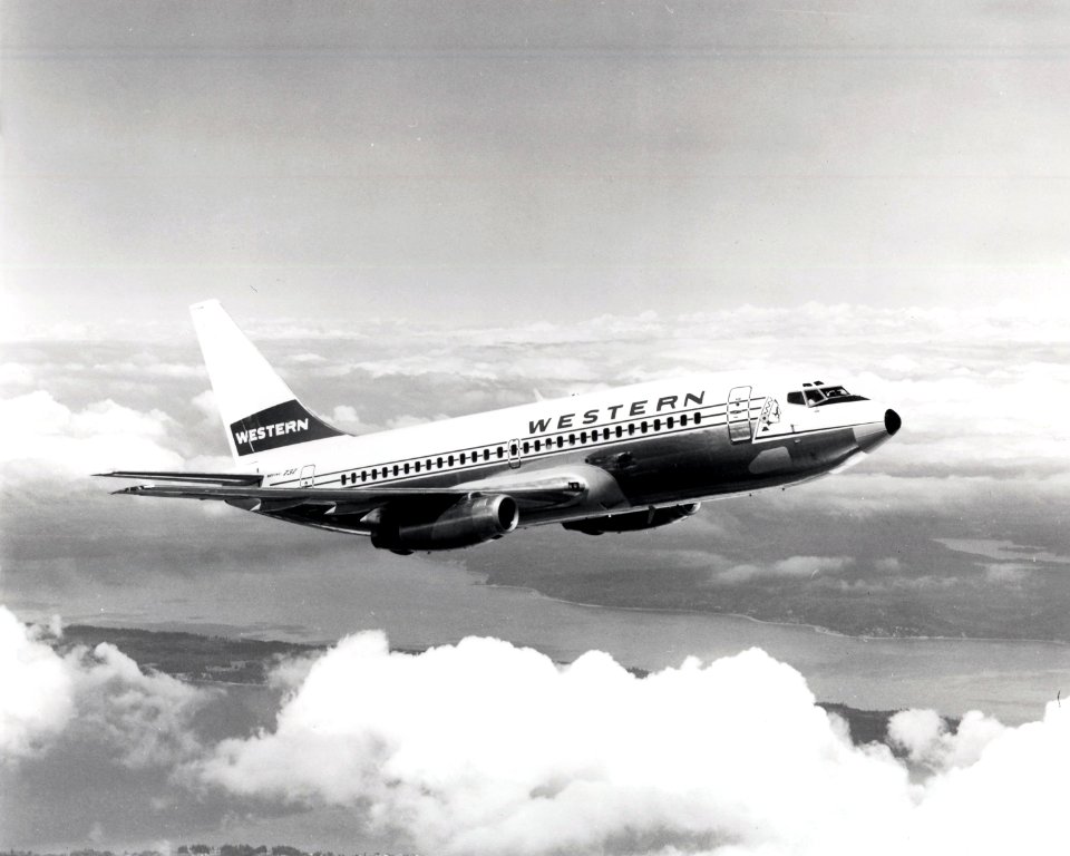 WAL B 737-200 with Indian head Logo -1960s