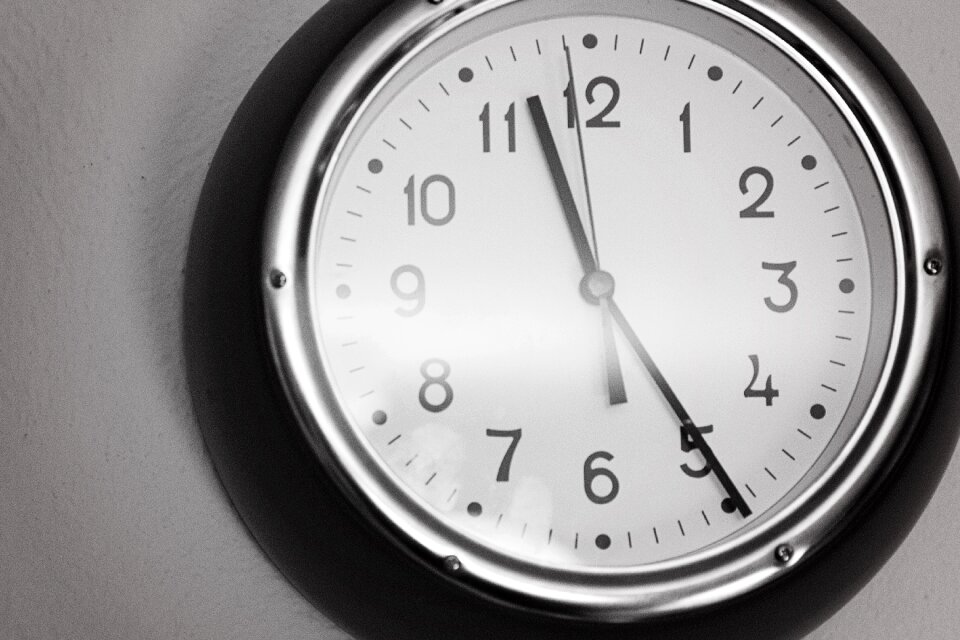 Minutes vintage clock face