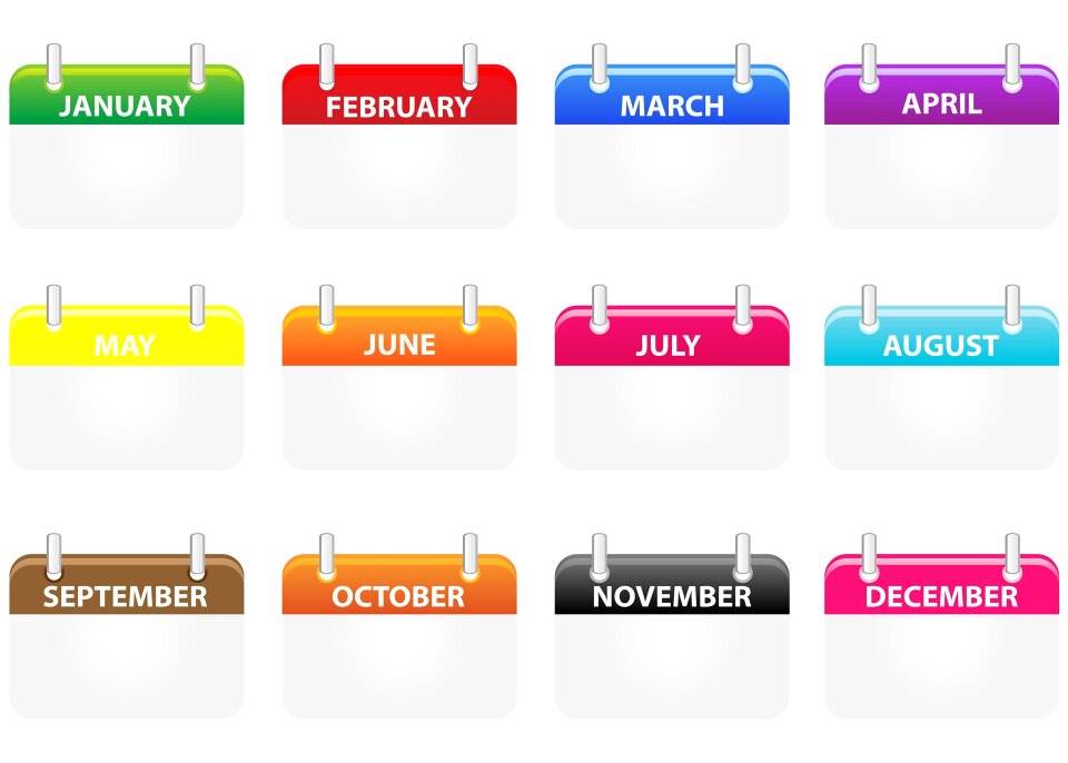 Month months colourful