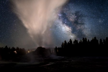 Milky Way over Castle Geyser photo