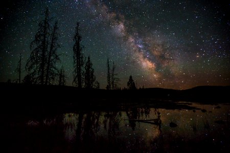 Firehole Lake Drive & Milky Way photo