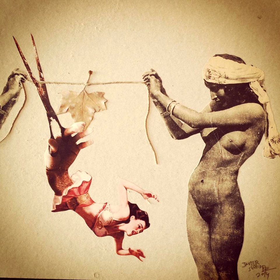 Planes de verano #154: Proyecto Puentes. Collages de ida y vuelta.  Con obra de Javier Serna #proyectopuentes #Expo #collage