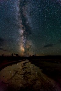 Milky way at Fountain Paint Pot (Lower Geyser Basin)