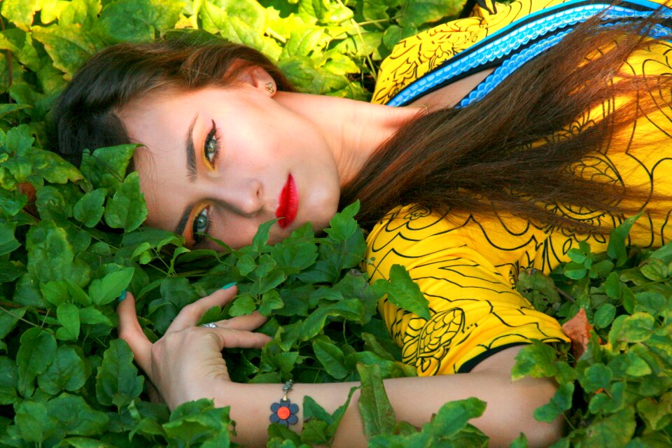 Beauty seductive yellow