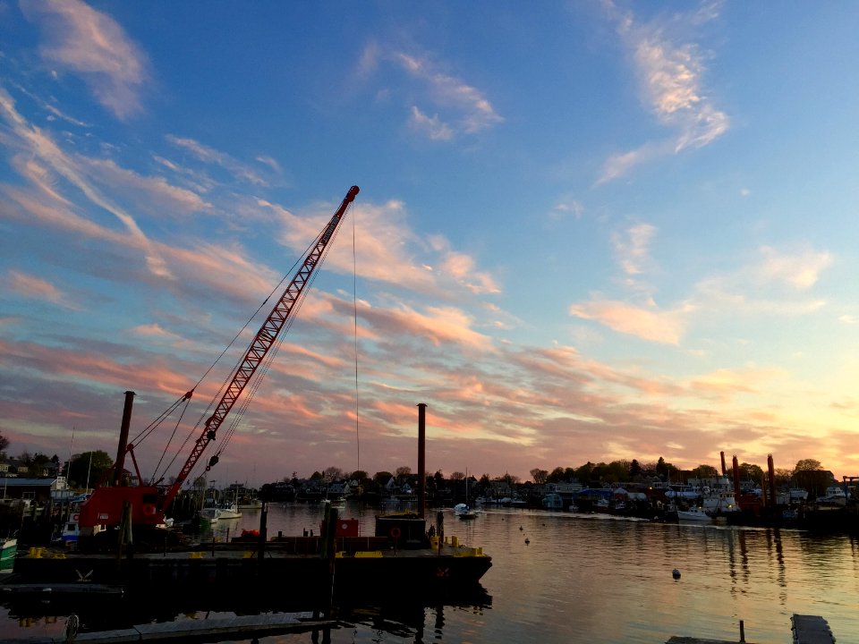 Sky and crane over Smith's Cove