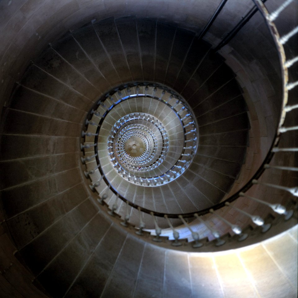 Stairs inside La Phare des Baleines