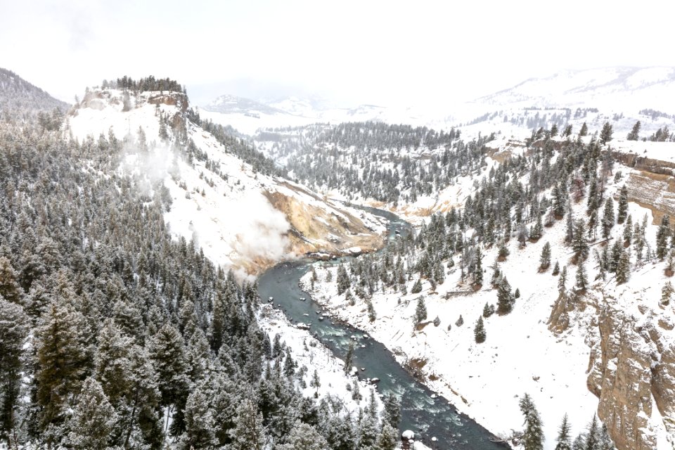 Overlooking Yellowstone River and Calcite Springs