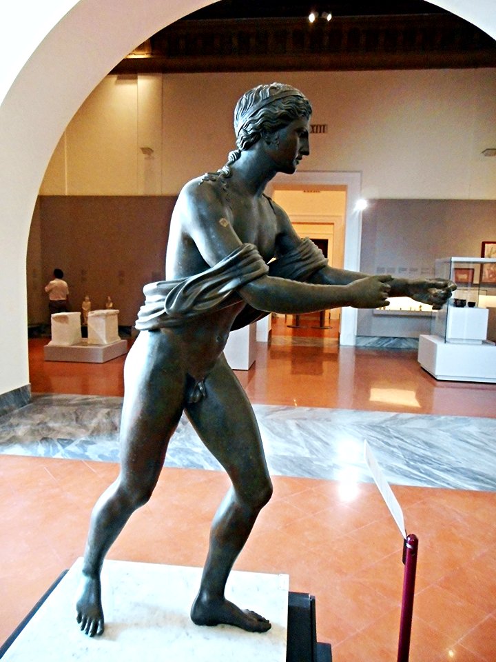 "Apollo" from temple of Apollo at Pompeii (late 1st century BC-early 1st century AD) - conserved with the generous assistance of the Villa Council of the J. Paul Getty Museum - Naples, Archaeological Museum