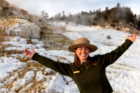 Park Ranger Heather Basak at Palette Spring