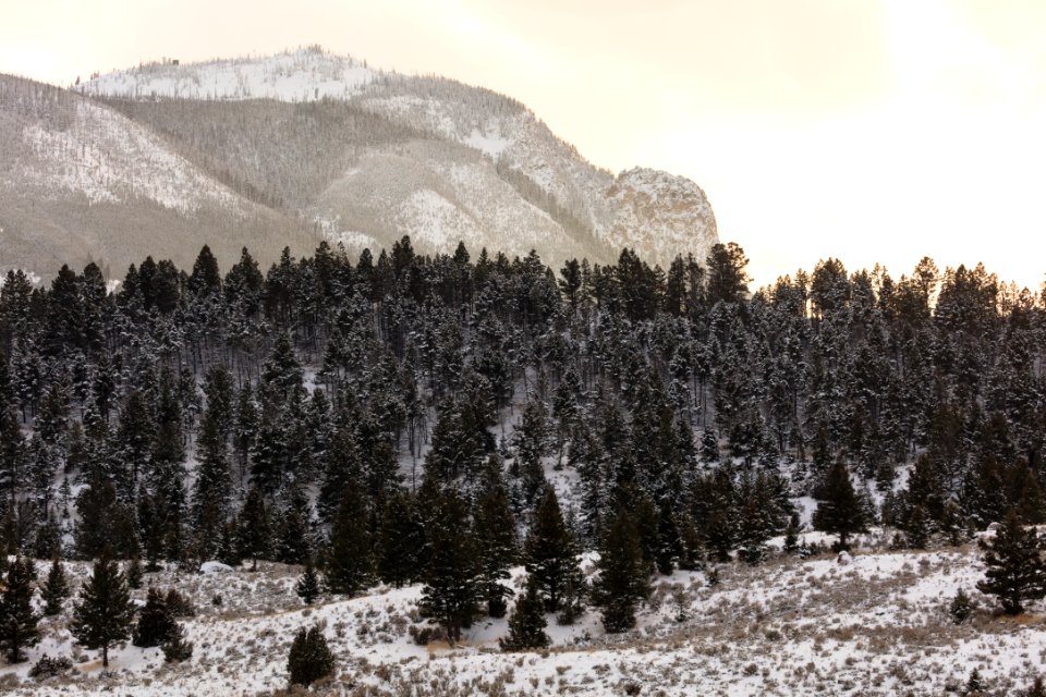 Sunset behind Bunsen Peak