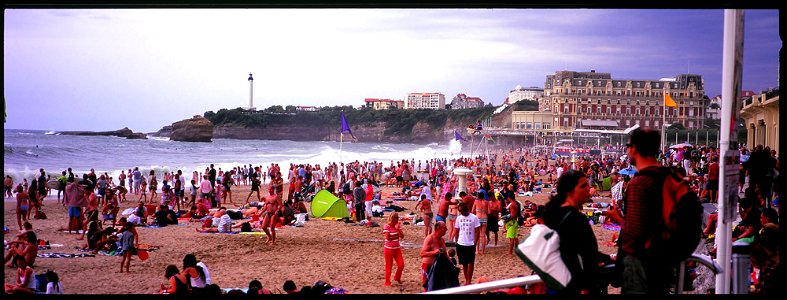 Biaritz lighthouse and beach