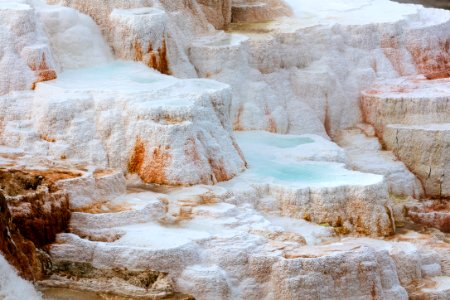 Travertine terraces of Canary Spring