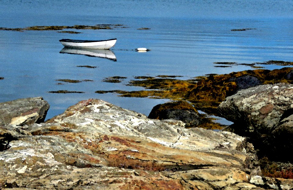 MAINE - STONINGTON, HANCOCK CO - PHOTOSHOP WATERCOLOR FILTER (50d)