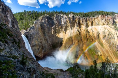 The view of Lower Falls from midway down Uncle Tom's Trail photo