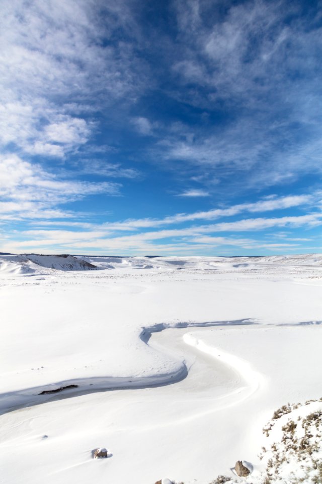 Trout Creek frozen curves photo