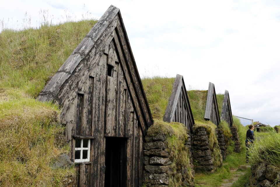 Houses grass iceland