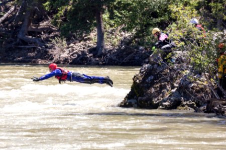 Swiftwater rescue training - navigating rapids photo