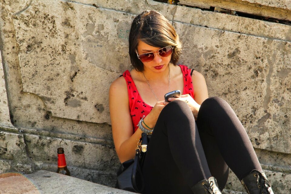Sunglasses girl italy