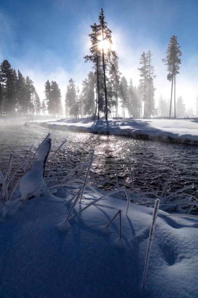 Nez Perce Creek at -15°F (portrait)
