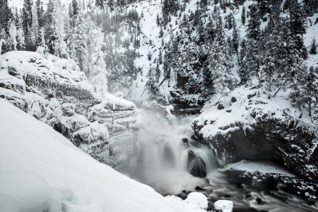 Winter at Firehole Falls photo