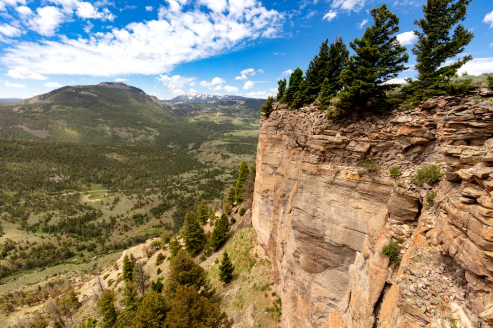 Views of the Mammoth Hot Springs area from Mt. Everts